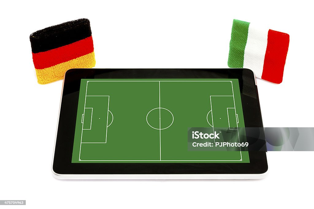 Fußball events auf Tablet PC - Lizenzfrei Aktivitäten und Sport Stock-Foto
