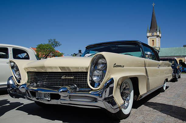 Borgholm, Sweden - May 23, 2015: Old timer car Lincoln Continental, 1958, parked and exhibited at the old timer car meeting Olands Motordag in the town of Borgholm at the island Oland in Sweden. 