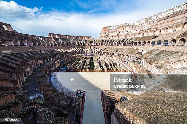 Internal View Of The Coliseum In Rome Italy Stock Photo - Download Image Now - 2015, Amphitheater, Ancient