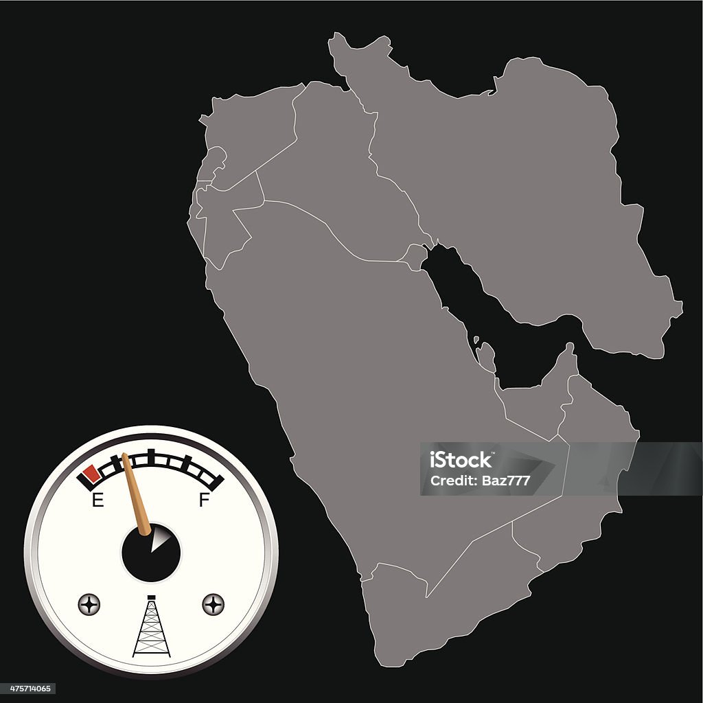Oriente medio de aceite - arte vectorial de Arabia libre de derechos