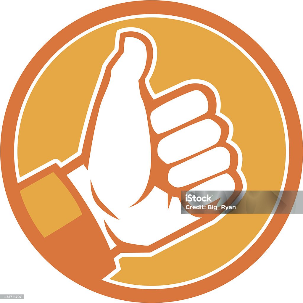 orange thumbs up icon Thumb stock vector