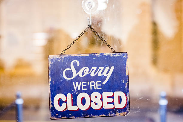 Sorry we are Closed stock photo