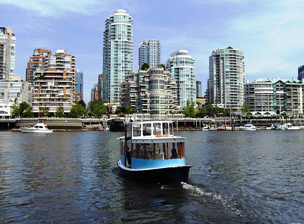 Agua Bus from False Creek to Granville Island in Vancouver, British Columbia, Canada