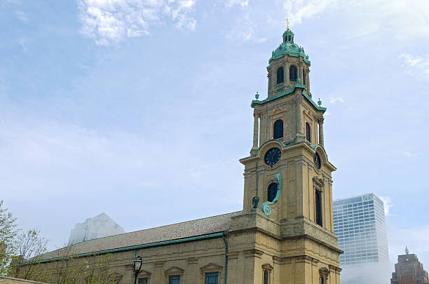 istock Church Tower and Nave in Cathedral Plaza 475723166
