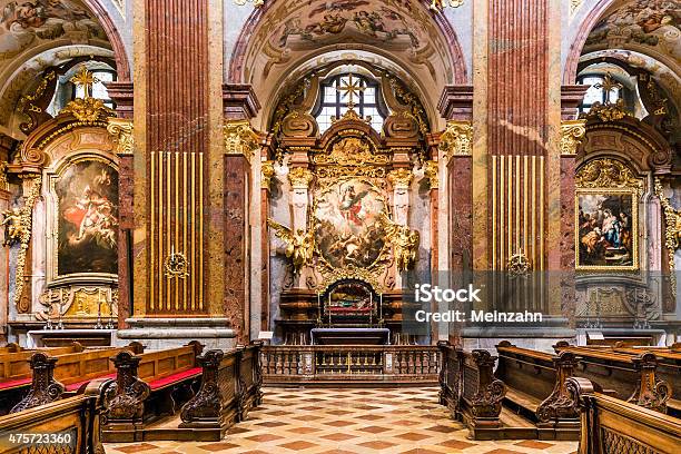 St Peter And Paul Church In Melk Abbey Stock Photo - Download Image Now - 2015, Abbey - Monastery, Angel