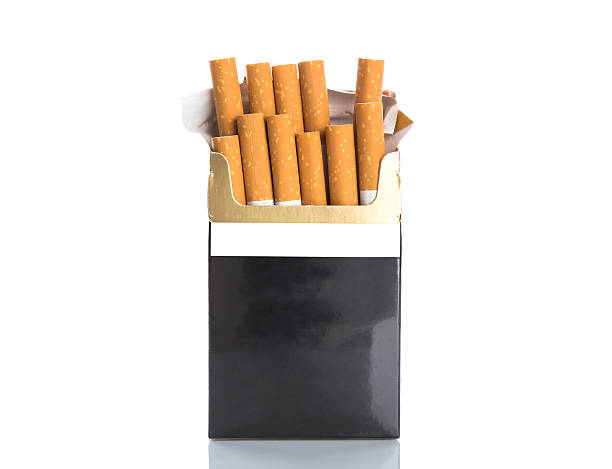istock Box of cigarettes isolated on a white background 475725266