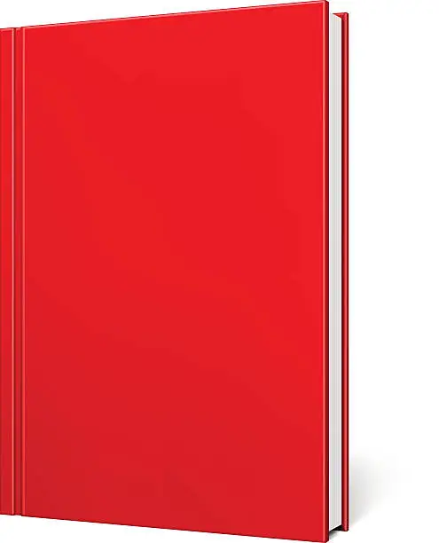 Vector illustration of Red Blank Book