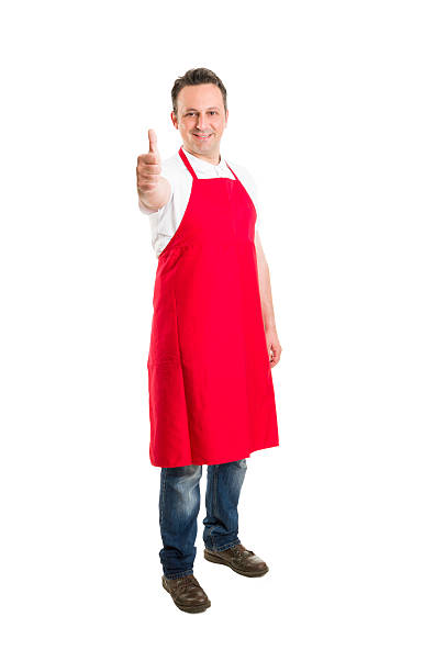 istock Butcher or supermarket worker showing thumbs up 475729154
