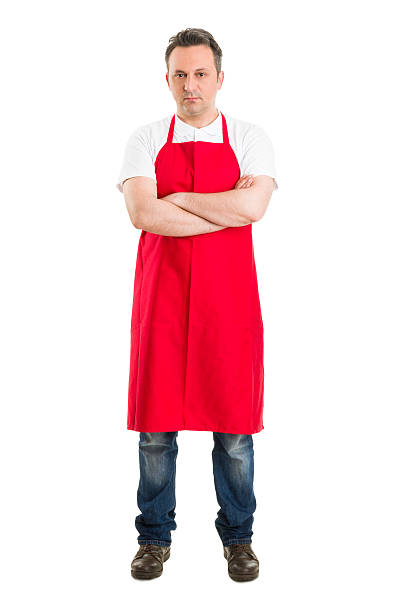 istock Confident butcher or supermarket worker 475729156