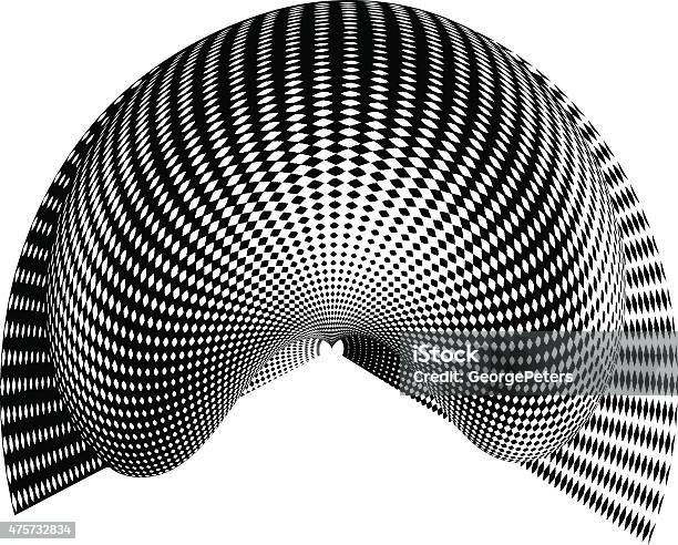 Three Dimensional Round Shape Halftone Pattern Stock Illustration - Download Image Now - Arch - Architectural Feature, Arcade, Art Deco