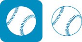 istock Blue Baseball Icons 475733082