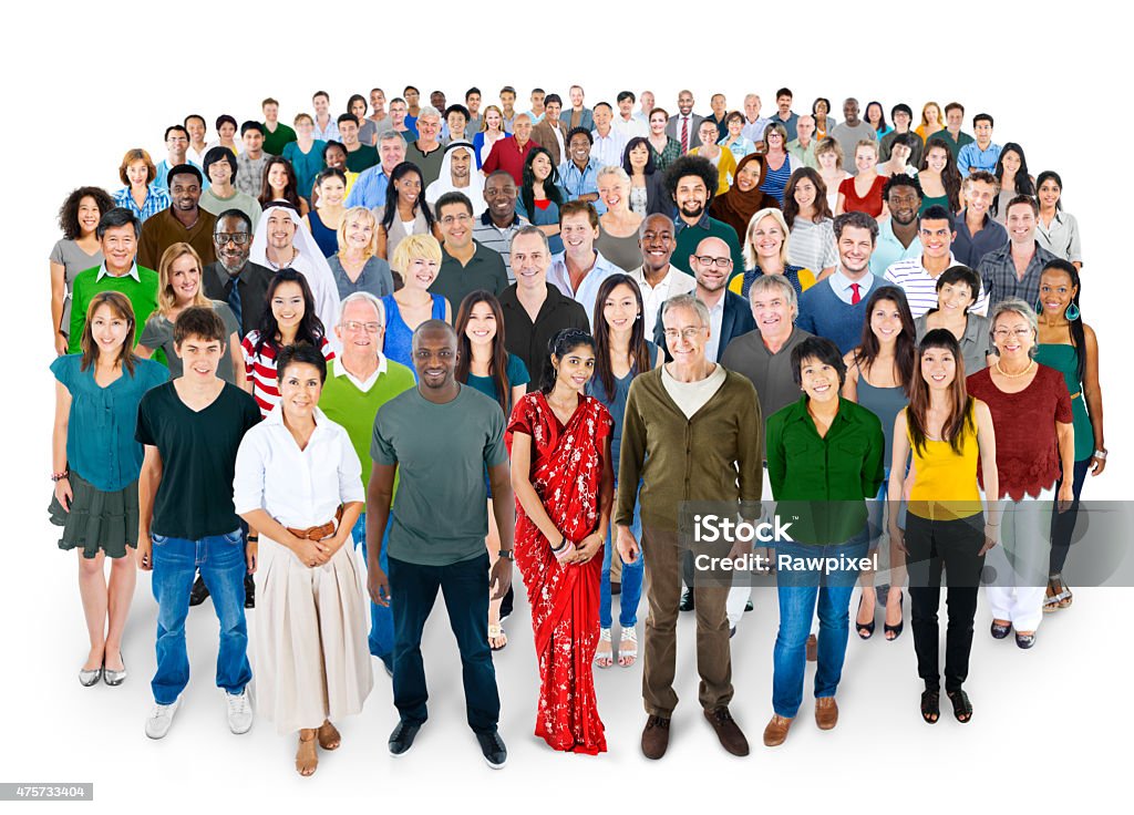 Crowed of Diversity People Friendship Happiness Concept Large Group Of People Stock Photo