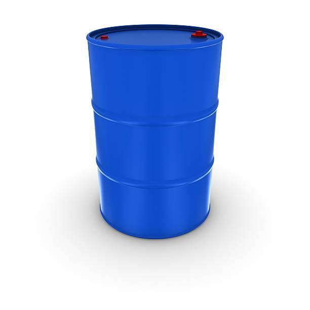 istock Isolated Blue Oil Barrel with Red Caps 475733850