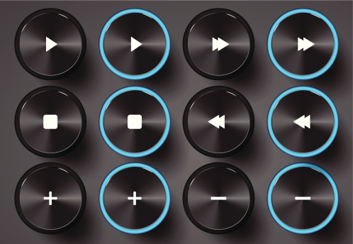 Meida Control Buttons Colorful Set Of Media Control Buttons Stock Illustration - Download Image Now ...