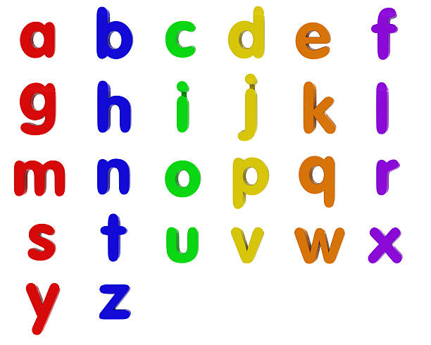 Fridge Magnet Lowercase Alphabet stock photo