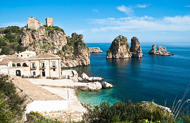 Faraglioni at Scopello with Tonnara, Sicily