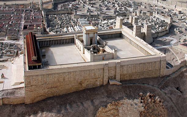 alten jerusalem und zweiten tempels - tempel stock-fotos und bilder