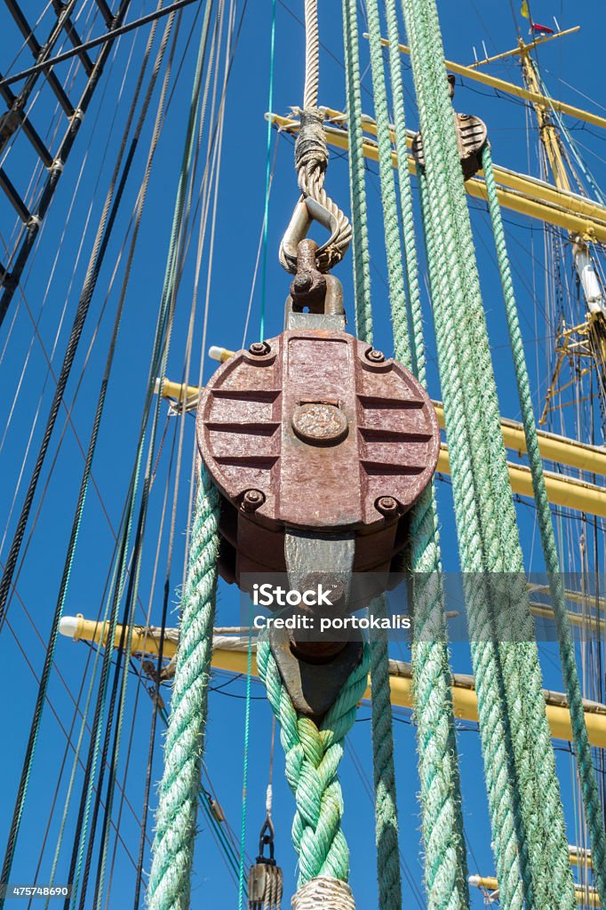 Marine Rope Ladder At Pirate Ship Stock Photo - Download Image Now