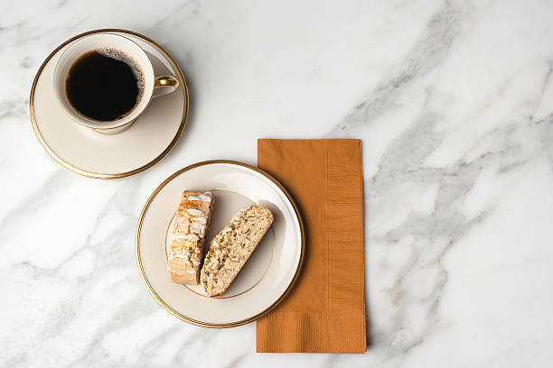 istock Biscotti on a plate with a cup of coffee 475748961