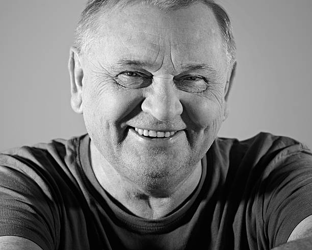 istock Laughing mature man closeup 475750890