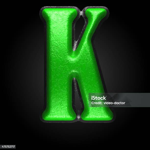 Vector Green Plastic Figure K Stock Illustration - Download Image Now - Alphabet, Coding, Colors