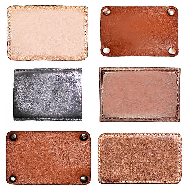 istock Set of leather blank labels 475756281