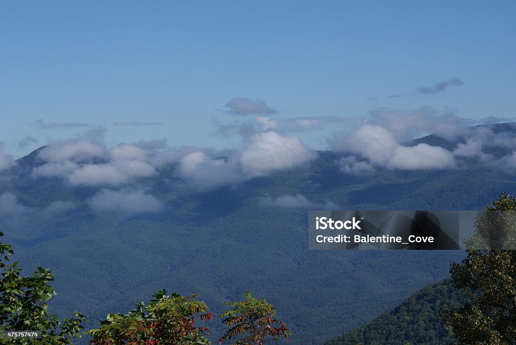 Blue Ridge Mountains Clouds on the mountains. 2015 Stock Photo