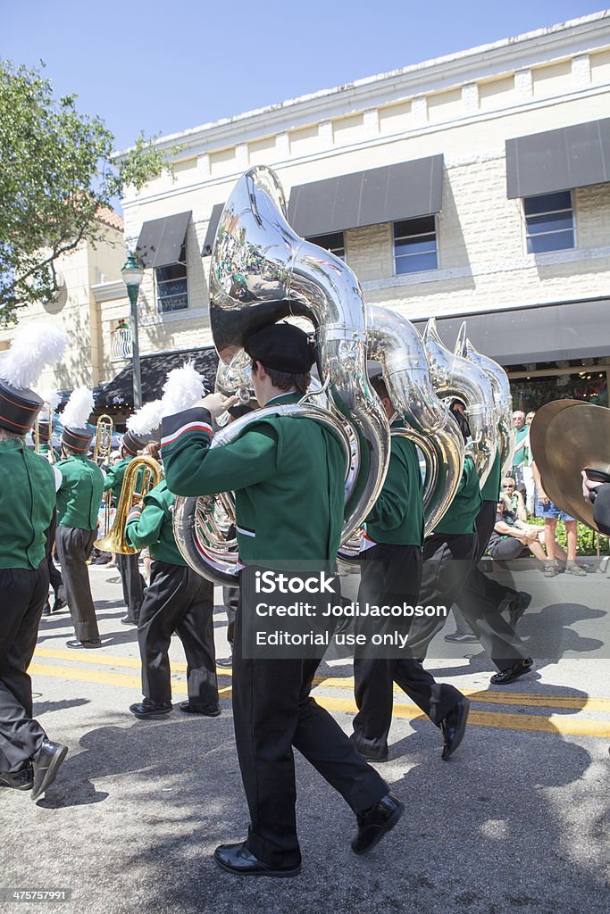 Blaskapelle an den St. Patrick's Day parade - Lizenzfrei Blaskapelle Stock-Foto