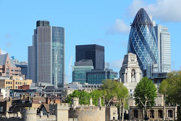 런던 스카이라인 - 30 st mary axe 뉴스 사진 이미지