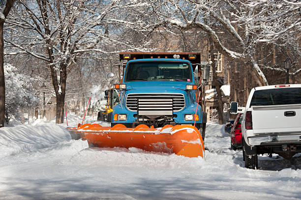 śniegu pług - truck midwest usa usa day zdjęcia i obrazy z banku zdjęć