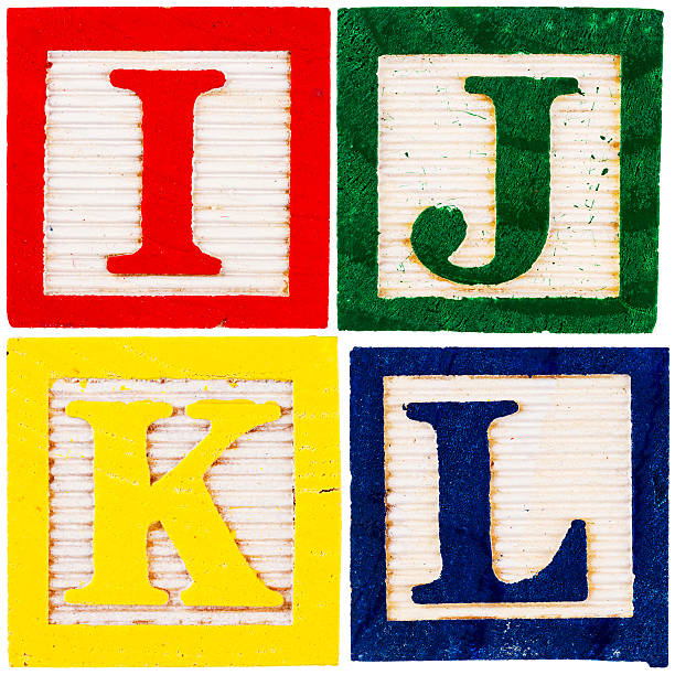 blocos de madeira alfabeto - letter j block toy alphabet imagens e fotografias de stock