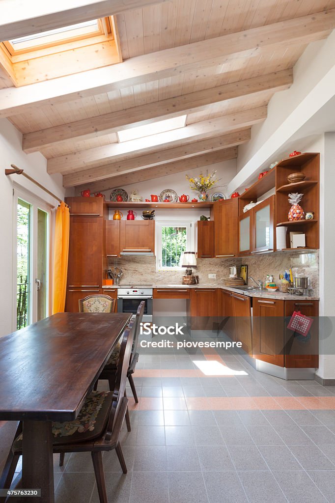 country house, kitchen Architecture, interior of a country house, domestic kitchen Kitchen Stock Photo