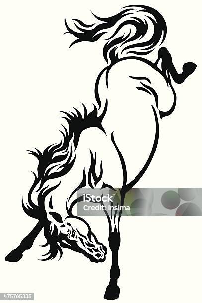 Horse Tattoo Stock Illustration - Download Image Now - Horse, Bucking, Tattoo