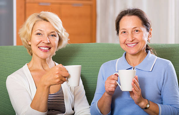 istock Female pensioners drinking tea 475766774