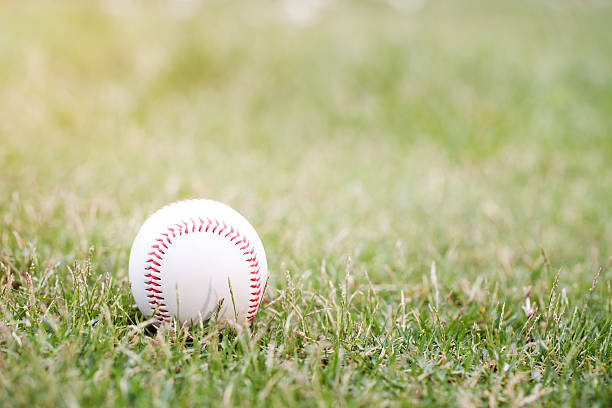 istock Baseball on the infield chalk line 475767900