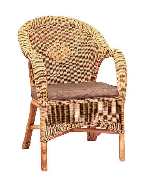 istock Wicker comfortable chair isolated on white background 475768611