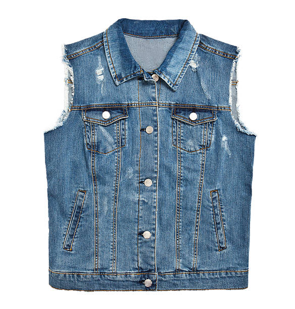 куртка из денима изолированные - denim jacket стоковые фото и изображения