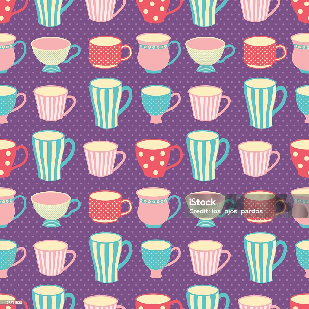 2 Cup Pattern Cups Pattern Stock Illustration - Download Image Now - 2015, Abstract ...