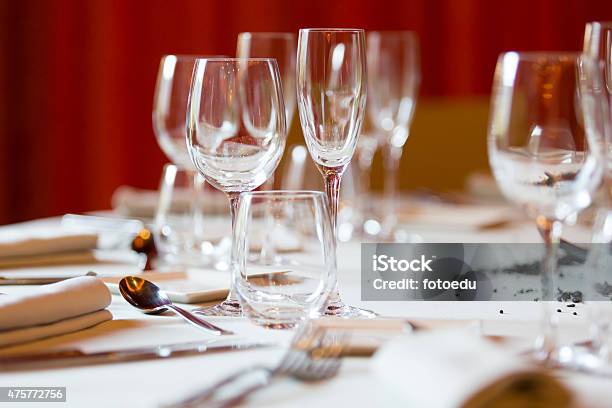 Restaurant Table Stock Photo - Download Image Now - 2015, Authority, Banquet