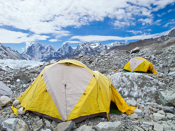 istock Tents in Everest Base Camp, cloudy day. 475773183