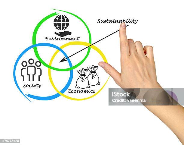 Presentation Of Diagram Of Sustainability Stock Photo - Download Image Now - 2015, Activist, Adult