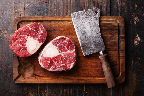 istock Raw Osso Buco and meat cleaver 475773948