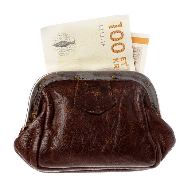デンマークお金のハンドバッグ - danish currency ストックフォトと画像
