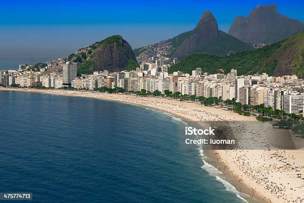 Copacabana Beach W Rio De Janeiro - zdjęcia stockowe i więcej obrazów Drzewo - Drzewo, Plaża w Copacabana, Aleja