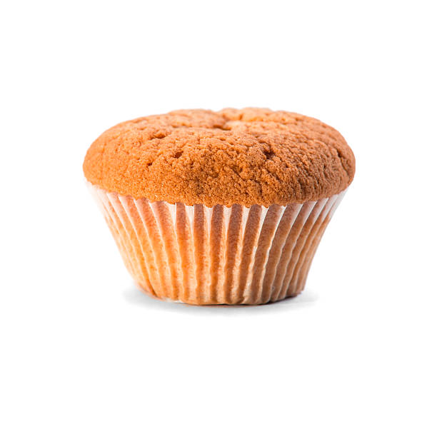 istock Delicious tasty muffin isolated on white 475777203