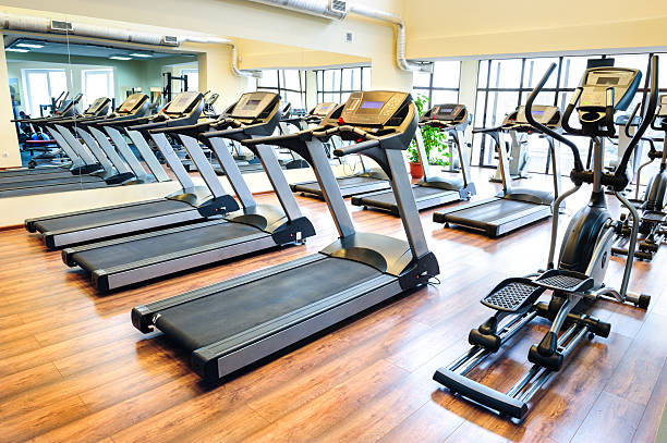 istock Treadmills in the gym 475782119