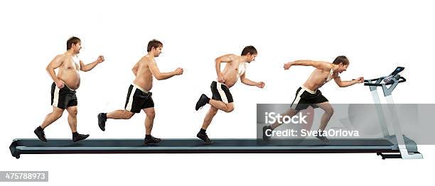 Hombre Corriendo En La Primera Completo En El Extremo De La Fina Foto de stock y más banco de imágenes de Desarrollo