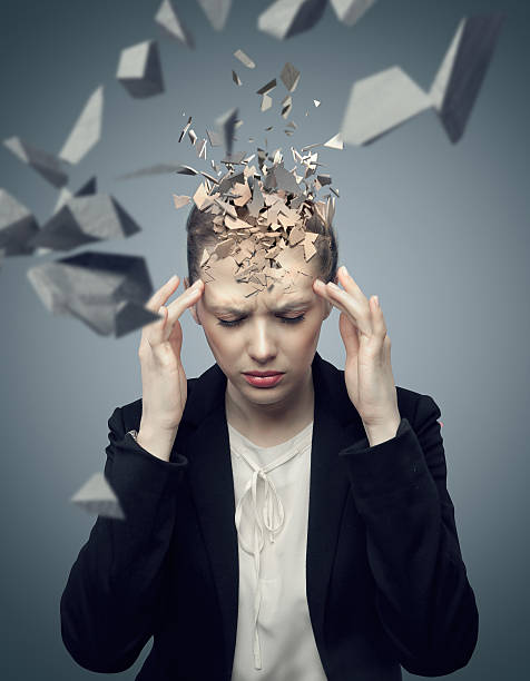 istock Attractive businessman with a huge migraine 475791472