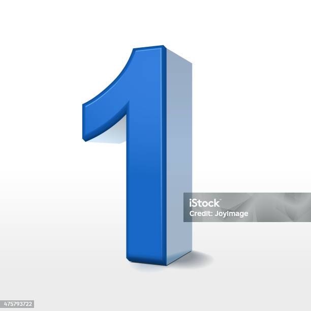 3d Blue Number 1 Stock Illustration - Download Image Now - Number 1 ...