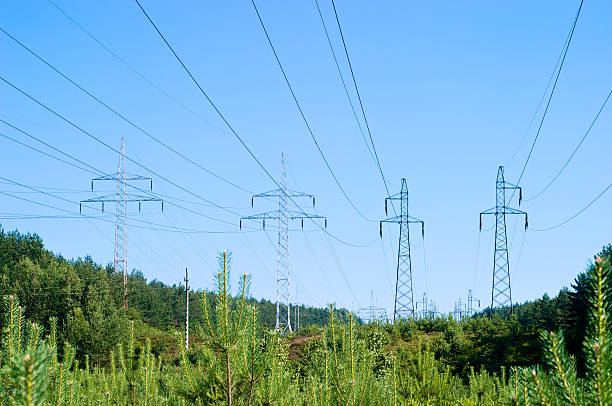 istock Pylon and transmission power line 475800900